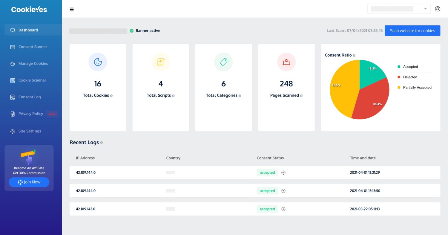 CookieYes Cookie Consent Solution - A Reliable Partner For GDPR/CCPA ...