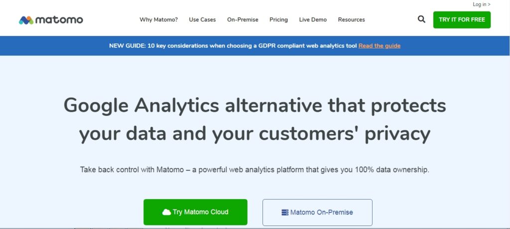 Matomo analytics a Google analytics alternative for WordPress