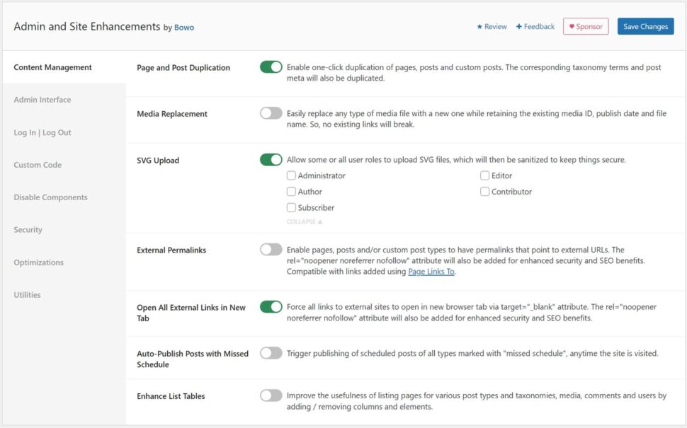 Admin And Site Enhancements To Improve Admin Workflows