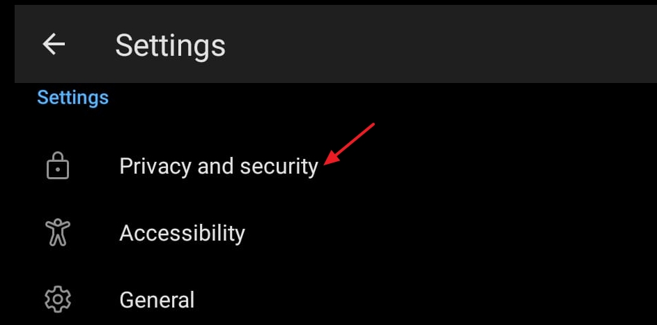 edge privacy and security setting