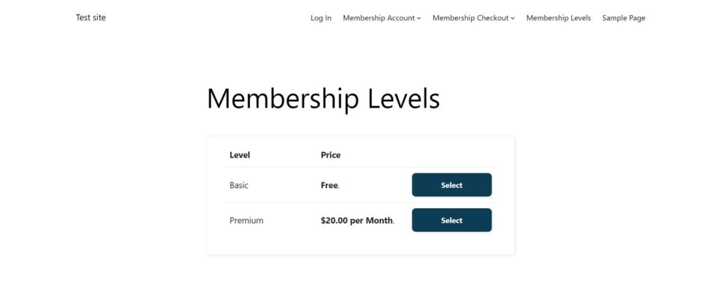 membership level preview