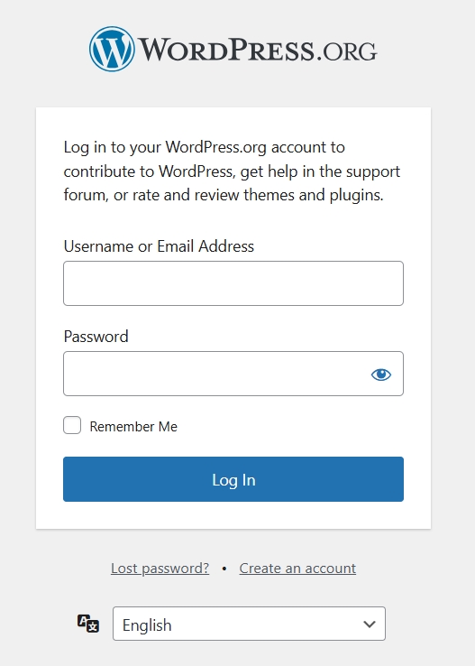 WordPress.org WP Engine login check box removed