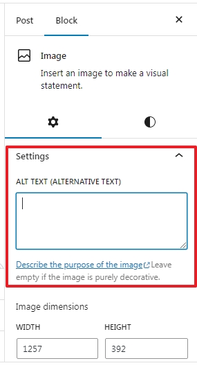 alt text box