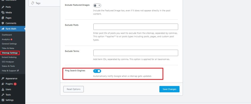 rankmath plugin settings