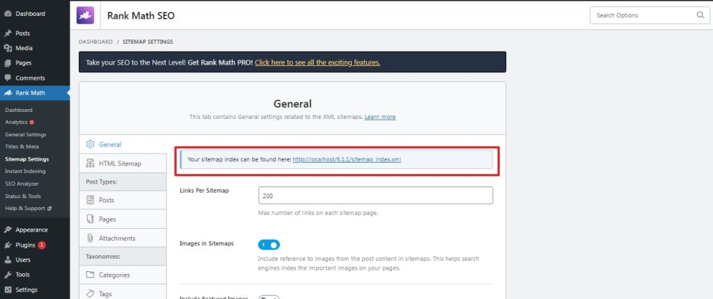 rankmath view sitemap