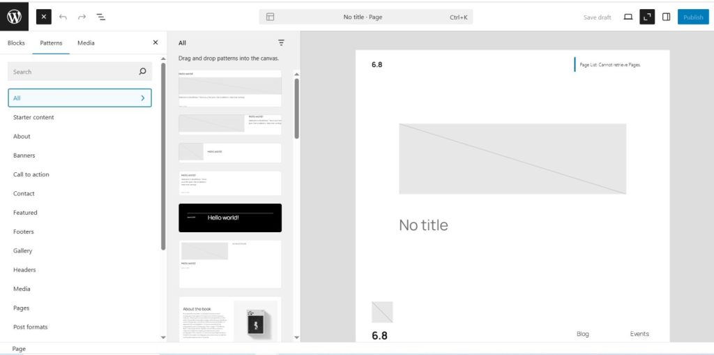 starter patterns ui