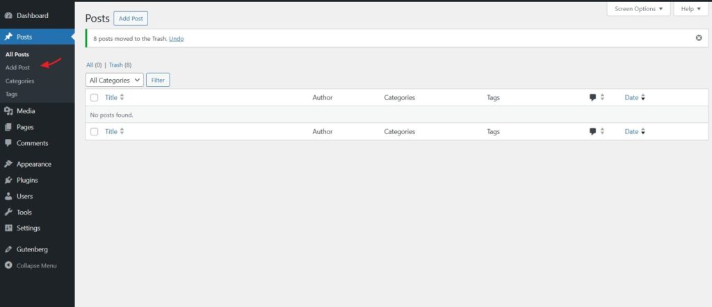 updated dashboard label in wordpress 6.8