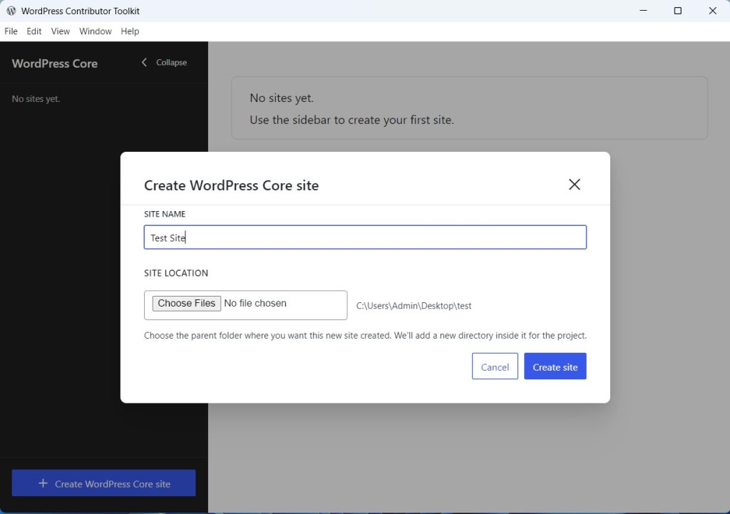 wordpress core dev environment toolkit setup